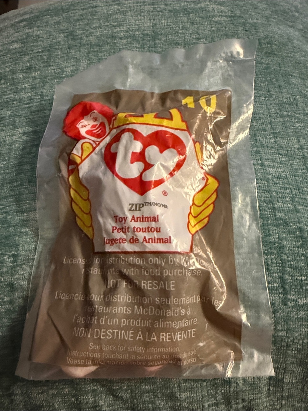 McDonalds Ty Teenie Beanie Baby Zip The Black Cat-sealed bag